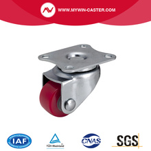 Mini 1 Zoll 30kg Plate Swivel TPU Caster